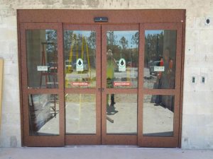 commercial glass pocket door